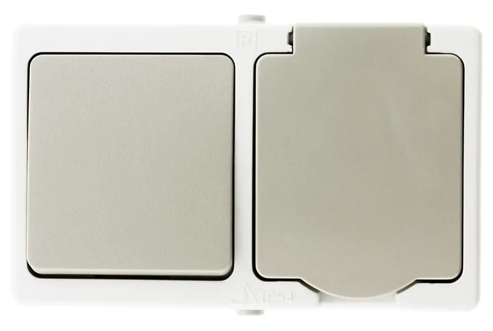 Zenitech Boite D'Encastrement-Va-et-vient + prise 2P+T