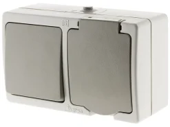 Zenitech Boite D'Encastrement-Va-et-vient + prise 2P+T