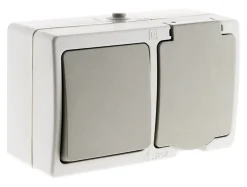 Zenitech Boite D'Encastrement-Va-et-vient + prise 2P+T