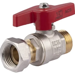 Noyon et Thiebault Vanne D'Arrêt-Vanne d'arrêt quart de tour à raccordement écou tournant Mâle Femelle 15x21