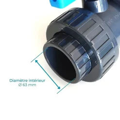 Sorodist Vanne PLIMEX Pvc pression à coller diamètre intérieur 63mm 6,3cm 63 mm