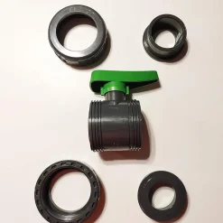 Codital Vanne PVC Pression PN16 Piscine Poignée Verte 50mm 5cm 1p un demi Compatible traitements de piscine chlore sel brome
