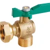Sferaco Vanne à sphère laiton équerre pour compteur - - Male 1/2' - Ecrou prisonnier 3/4'