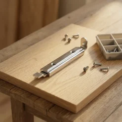 Diall Serrure De Meuble|Serrure De Meuble-Verrou armoire coude l. 16 mm x H. 70 mm x EP. 7 mm