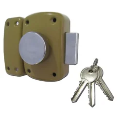 Diall Verrou De Porte-Verrou avec 3 clés aluminium 10.85 x 6.42 x 1.82 cm