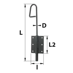 Afbat - Tb Industrie Sas Accessoire Pour Volet, Fenêtre Et Portail-Verrou baïonnette ø16 mm L. 600 mm acier noir Afbat