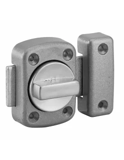 Thirard Verrou à bouton Alouette pour porte intérieure, 30mm, acier, époxy argent -