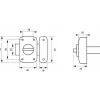 Thirard Verrou De Porte-Verrou à bouton Alouette pour porte intérieure, 40mm, acier, chromé brillant -