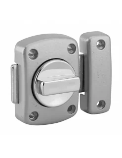 Thirard Verrou De Porte-Verrou à bouton Alouette pour porte intérieure, 40mm, acier, époxy argent -