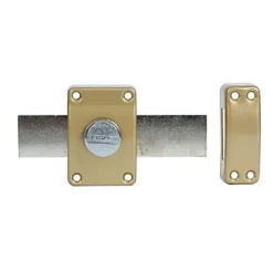 Bricard Verrou De Porte-Verrou à bouton Alpha doré 45 x 160 mm
