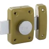 Diall Verrou à bouton coffre embouti 55 x 80 mm sans cylindre