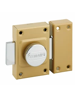 Thirard Verrou De Porte-Verrou à bouton Concorde pour porte intérieure, acier, époxy bronze -