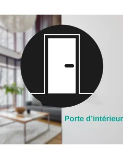 Thirard Verrou De Porte-Verrou à bouton Concorde pour porte intérieure, acier, époxy bronze -