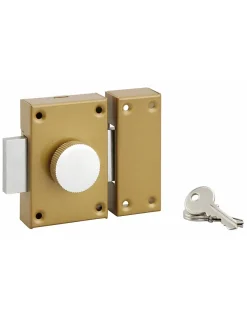 SP Verrou De Porte-Verrou à bouton, cylindre diamètre 25 x 45 mm, 3 clés -