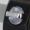 Thirard Verrou De Porte-Verrou à bouton Design 5 pour porte d'entrée, cylindre 40mm, acier, 3 clés, noir -