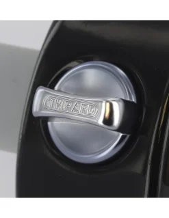 Thirard Verrou De Porte-Verrou à bouton Design 5 pour porte d'entrée, cylindre 40mm, acier, 3 clés, noir -