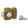 Diall Verrou bouton et cylindre Ø21 x 45 mm coffre embouti 90 x 60 mm