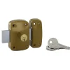 Diall Verrou bouton et double cylindre Ø21 x 45 mm coffre embouti 90 x 60 mm