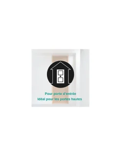Thirard Verrou De Porte-Verrou à bouton Mirage 6 pour porte d'entrée, cylindre 45mm, tringle 2 pts en acier, bas, droit, 3 clés, bronze -
