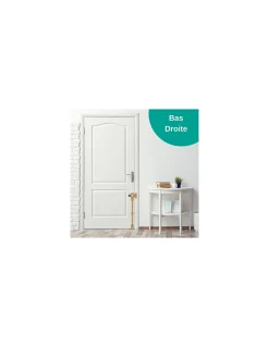 Thirard Verrou De Porte-Verrou à bouton Mirage 6 pour porte d'entrée, cylindre 45mm, tringle 2 pts en acier, bas, droit, 3 clés, bronze -