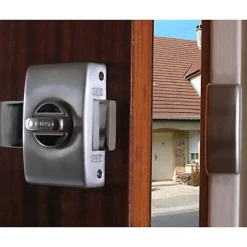 Abus Verrou De Porte-Verrou à bouton sans vis aluminium avec 4 clés inclus