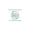 Thirard Verrou à bouton Trident pour porte intérieure, simple entrée, acier, époxy bronze -