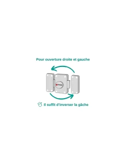 Thirard Verrou à bouton Trident pour porte intérieure, simple entrée, acier, époxy bronze -