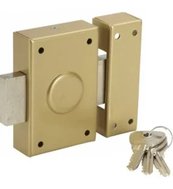 Autres Verrou Bricard pour porte de cave Cylindre 1 entrée extérieure 35 mm 3 clés crantées