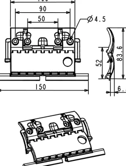 Zurfluh-Feller Patte De Fixation-VERROU CLICKSUR 1 MAILLON (Lame 8 : attache fil montée)