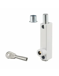 Thirard Verrou à clé pour fenêtre et porte, blanc, 1 clé -