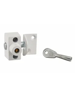Thirard Verrou Et Loquet De Fenêtre-Verrou à clé pour fenêtre ouvrant à la française, blanc, 1 clé -