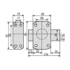 Vachette Verrou Cyclop à bouton cylindre ø23 x l. 45 mm, 3 clés