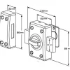 Autres Verrou De Porte-Verrou de porte à bouton 45 mm avec Cylindre supplémentaire 30x30 mm 4 clés uniques