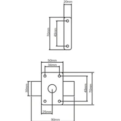 Diall Verrou de sûreté cylindre Ø.21 x L.35 mm avec 3 clés