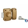 Thirard Verrou double entrée Apache pour porte d'entrée, cylindre 40mm, acier, 3 clés, époxy or -