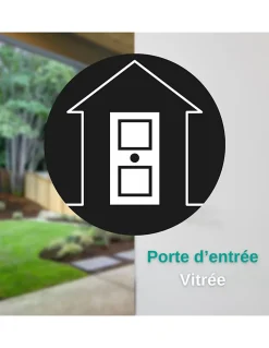 Thirard Verrou double entrée Etendard pour porte d'entrée, cylindre 40mm, acier, 3 clés, époxy bronze -