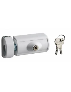 Thirard Verrou Et Loquet De Fenêtre-Verrou en applique à clé pour fenêtre bois, blanc, 2 clés -
