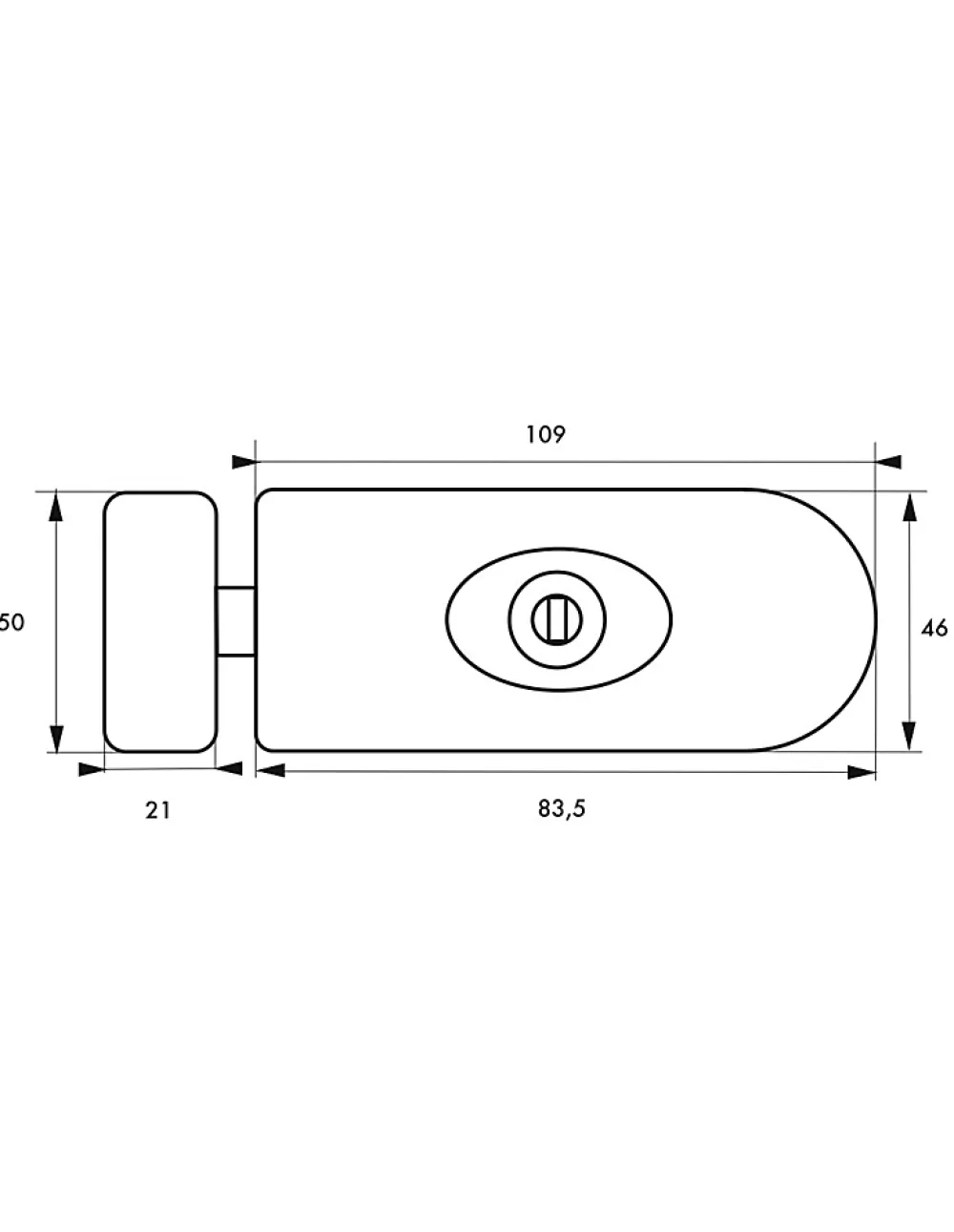 Thirard Verrou Et Loquet De Fenêtre-Verrou en applique à clé pour fenêtre bois, blanc, 2 clés -