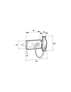 Thirard Entrebâilleur De Porte-Verrou entrebailleur pour porte d'entrée, chaîne en acier, 81mm -