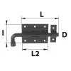 Afbat - Tb Industrie Sas Verrou pistolet + gâche Ø10 noir Afbat