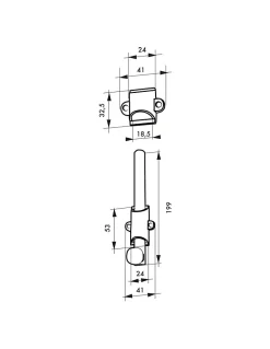 Thirard Verrou à plaquer pour fenêtre, à coulisse, 250mm, nickel satin -