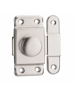 Thirard Verrou pour porte d'ameublement, 40mm, acier nickelé -