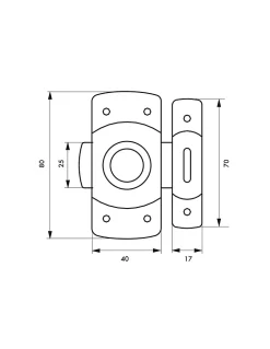 Thirard Serrure De Meuble|Serrure De Meuble-Verrou pour porte d'ameublement, 40mm, laiton chromé -