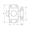 Thirard Serrure De Meuble|Serrure De Meuble-Verrou pour porte d'ameublement, 40mm, acier zingué -