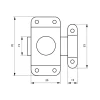 Thirard Verrou pour porte d'ameublement, 30mm, acier zingué -