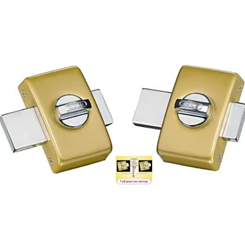 Abus 2 verrous à bouton sans vis bronze ø23 mm / 45 mm