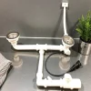 Cuisissimo Vidage automatique CUIPD671-D pour évier 2 bacs inox - Siphon gain de place