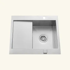 Cuisissimo Evacuation D'Évier-Vidage automatique gain de place 1 bac CUIPD033 pour évier inox - Siphon gain de place