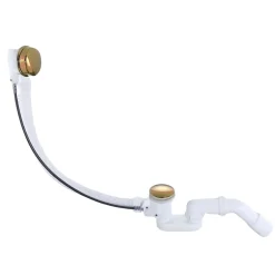 Otitec Vidage baignoire avec trop-plein - Bonde cooper brushed - Flexible