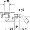 Duravit Evacuation De Baignoire-Vidage baignoire D-Code Chromé 35x8x40 cm